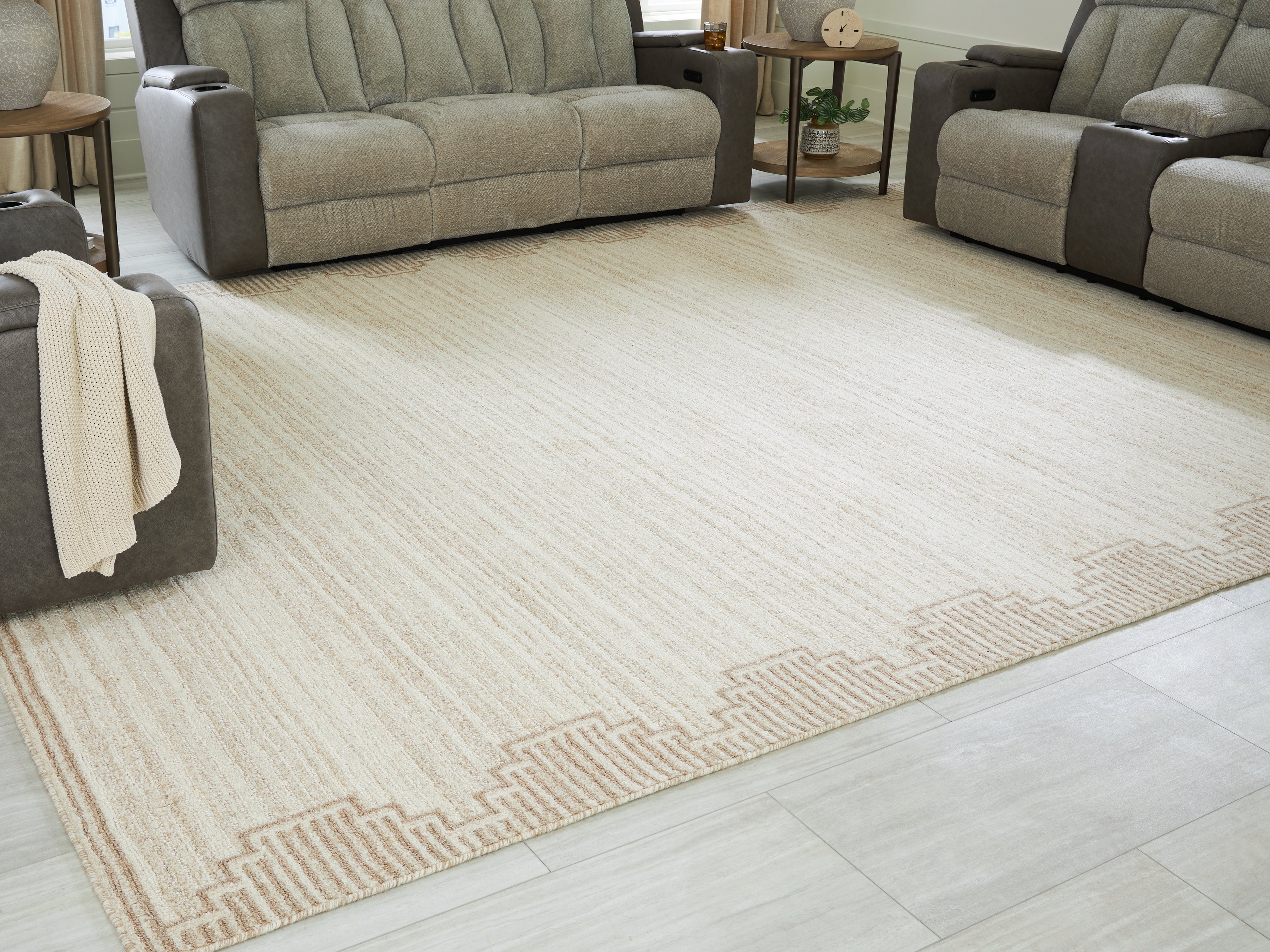 Family Deals Furniture - Ashley Furniture - Emorymore Rug - Extra Large Rug / Brown/Beige - R407300