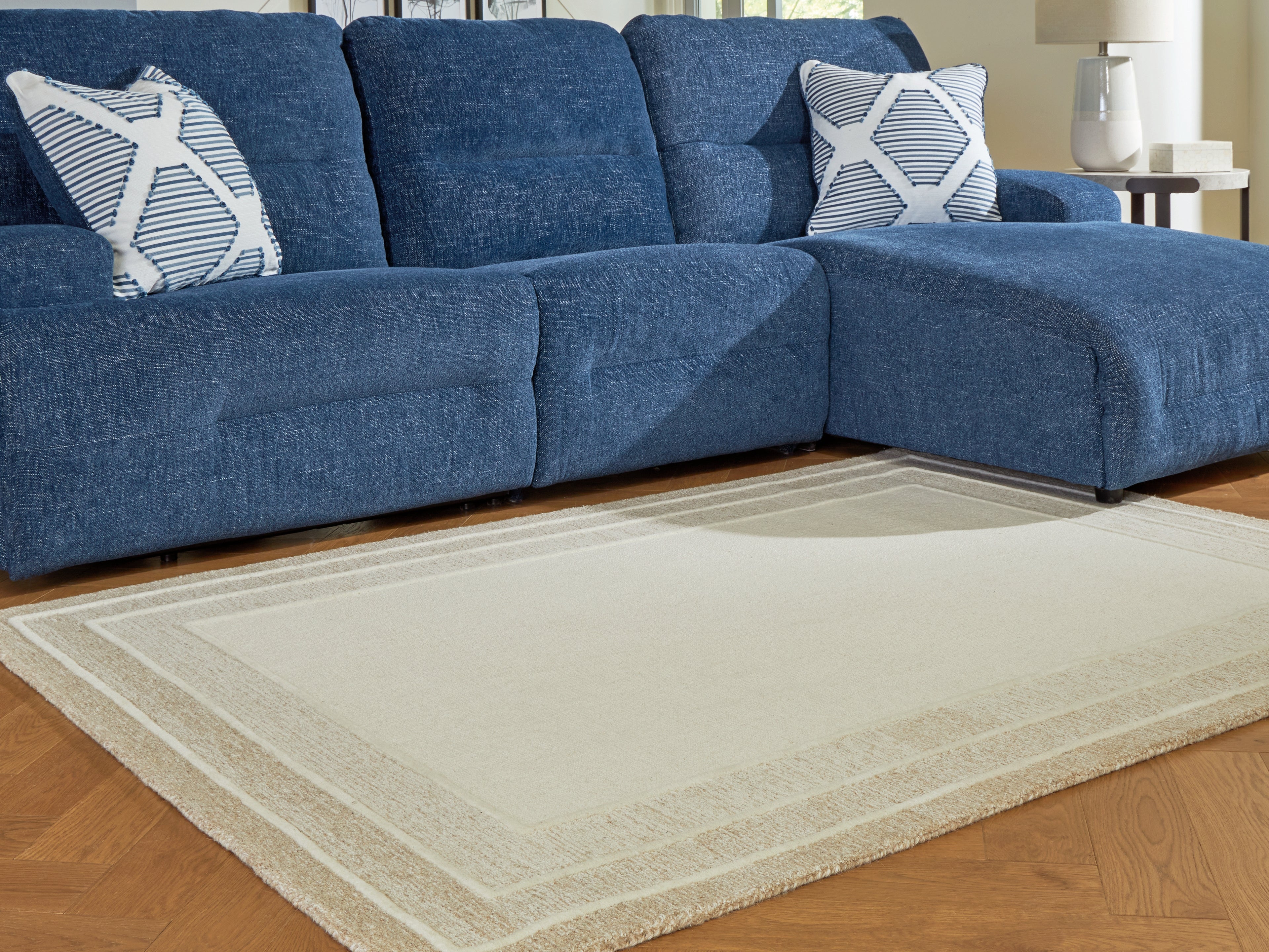 Family Deals Furniture - Ashley Furniture - Teelgan Rug - Medium Rug / Ivory/Tan - R407312