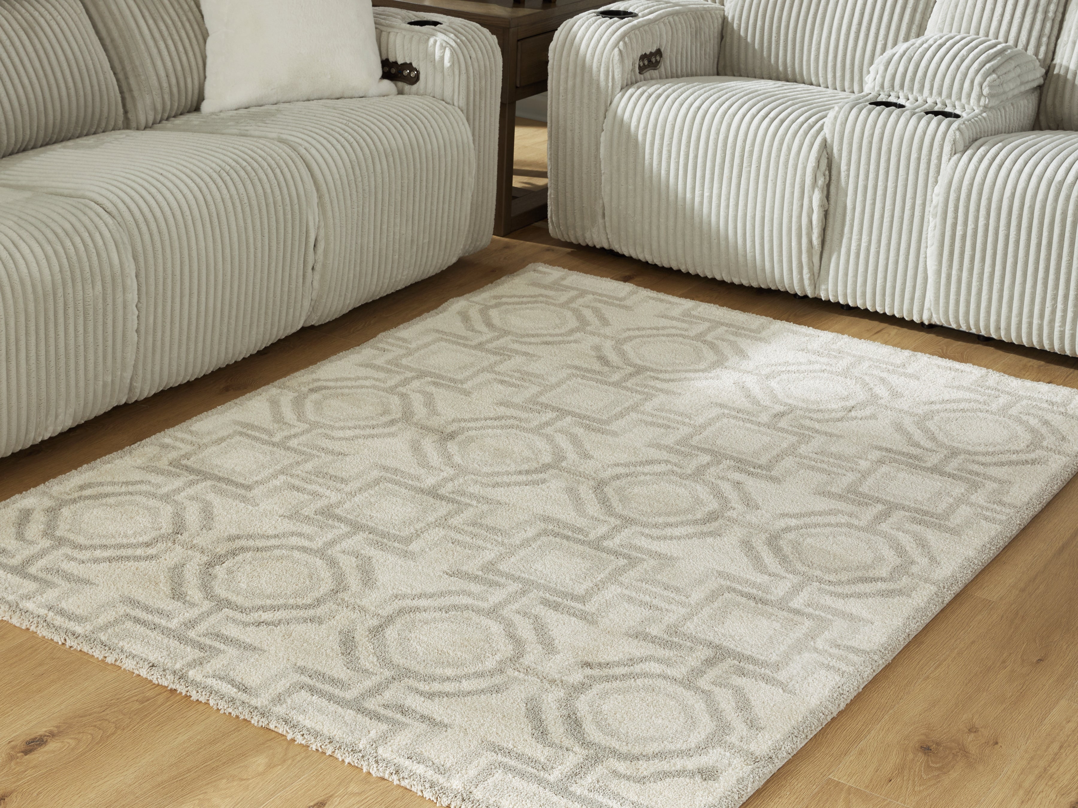 Family Deals Furniture - Ashley Furniture - Maconville Rug - Medium Rug / Ivory/Gray - R407322