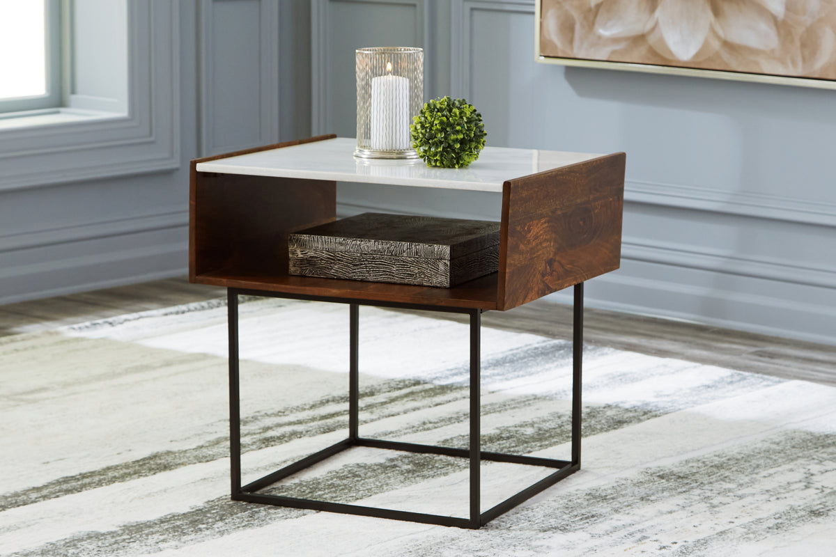 Family Deals Furniture - Ashley Furniture - Rusitori End Table - Rectangular End Table / Multi - T169-3