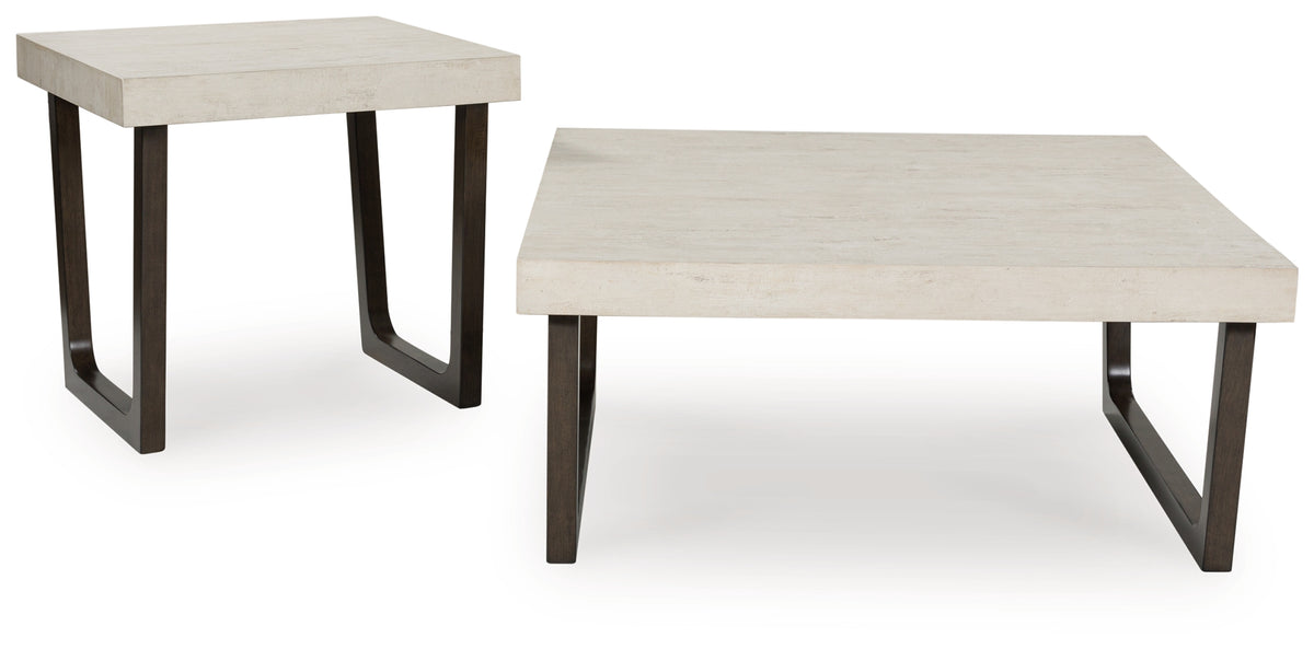 Family Deals Furniture - Ashley Furniture - Westenfort Table (Set of 2) - Occasional Table Set (Set of 2) / Espresso/Gray - T202-12