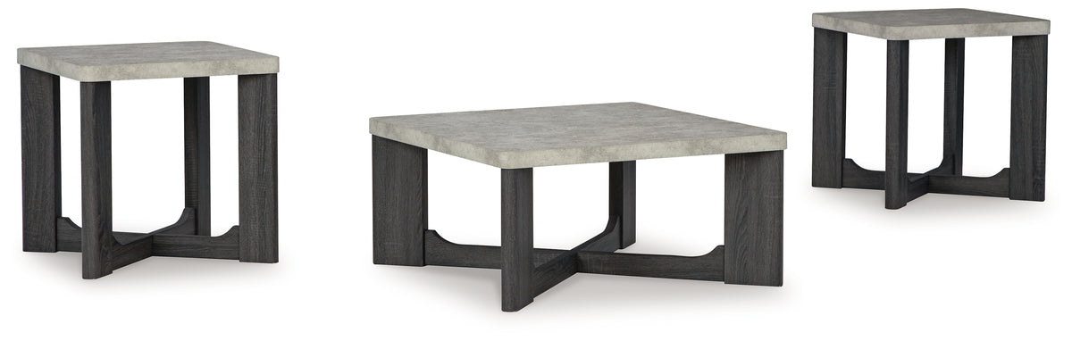Family Deals Furniture - Ashley Furniture - Sharstorm Table (Set of 3) - Occasional Table Set (3/CN) / Two-tone Gray - T251-13