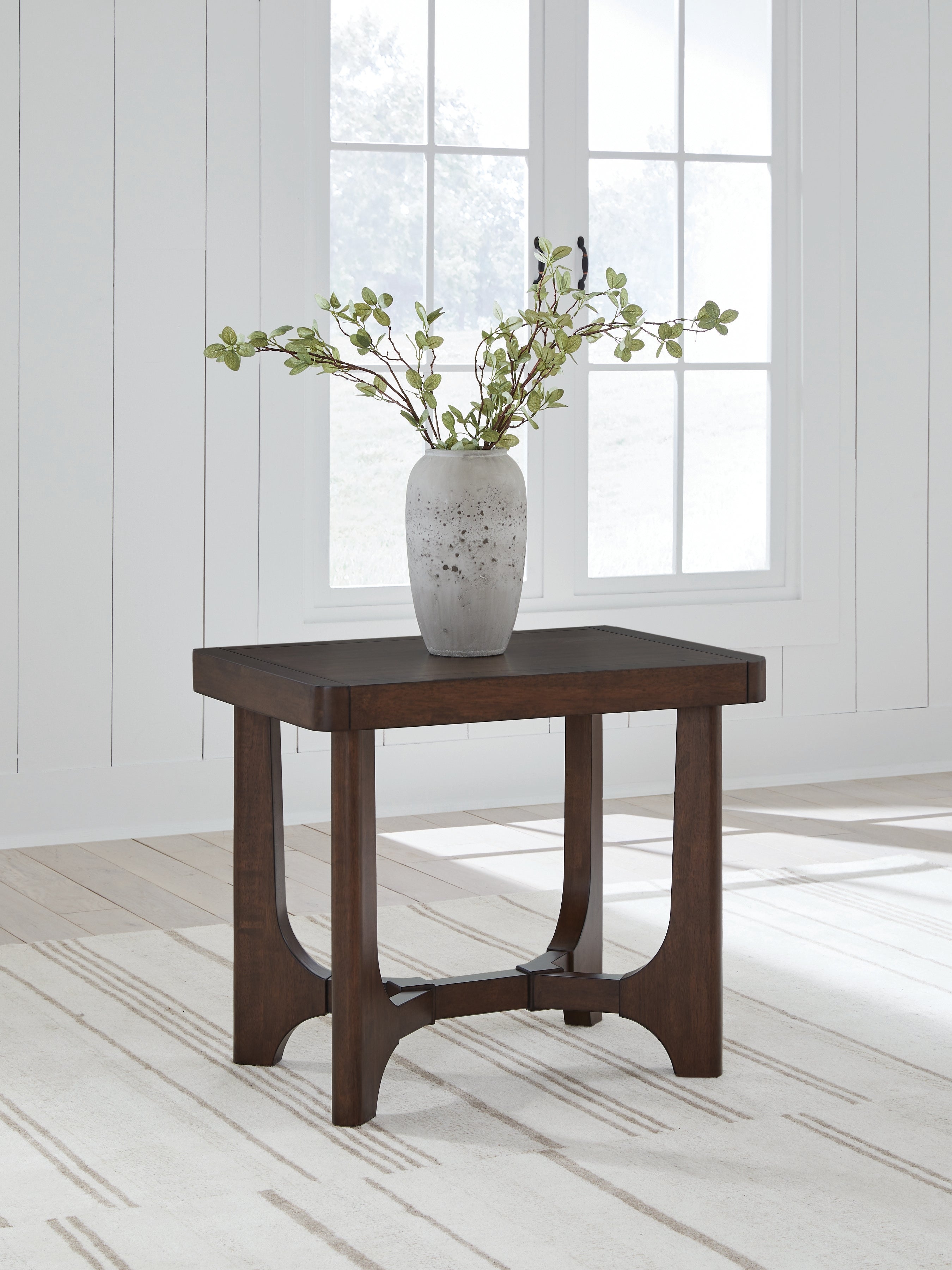Family Deals Furniture - Ashley Furniture - Korestone End Table - Rectangular End Table / Dark Brown - T438-3