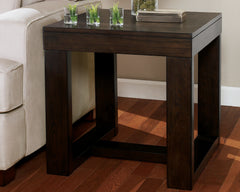 Family Deals Furniture - Ashley Furniture - Watson End Table - Square End Table / Dark Brown - T481-2