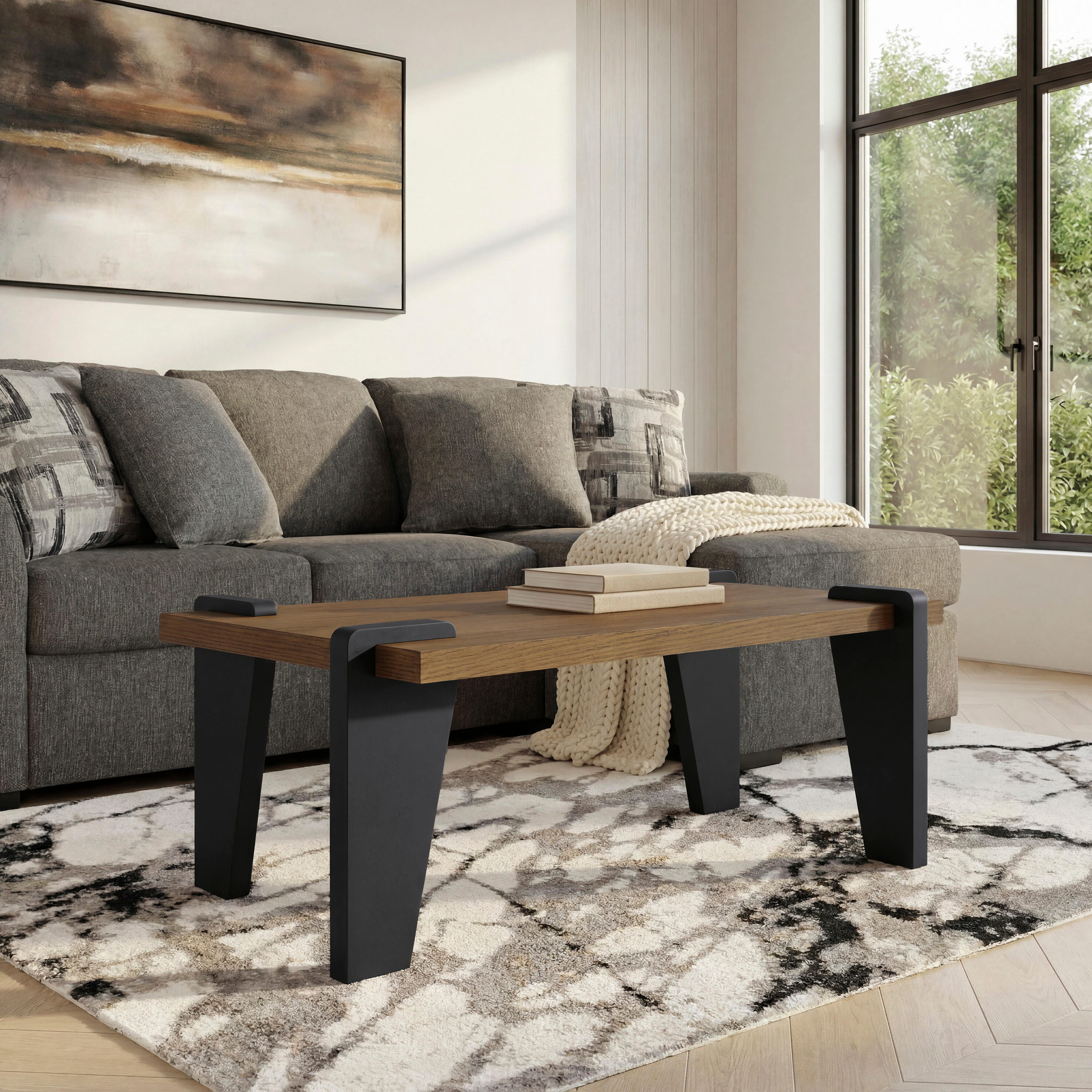 Family Deals Furniture - Ashley Furniture - Weathermore Coffee Table - Rectangular Cocktail Table - T531-1