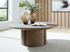 Family Deals Furniture - Ashley Furniture - Dontayne Coffee Table - Round Cocktail Table - T563-8