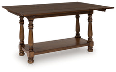 Family Deals Furniture - Ashley Furniture - Sturlayne Flip Top Sofa Table - Flip Top Sofa Table / Brown - T609-4