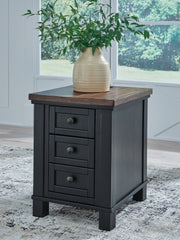 Family Deals Furniture - Ashley Furniture - Wildenauer Chairside End Table - Chair Side End Table / Brown/Black - T664-7