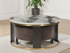 Family Deals Furniture - Ashley Furniture - Jazmore Nesting Coffee Table (Set of 2) - Nesting Cocktail Tables (Set of 2) / Brown/Brass Finish - T671-22