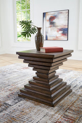 Family Deals Furniture - Ashley Furniture - Hannodream End Table - Square End Table / Warm Brown - T821-2