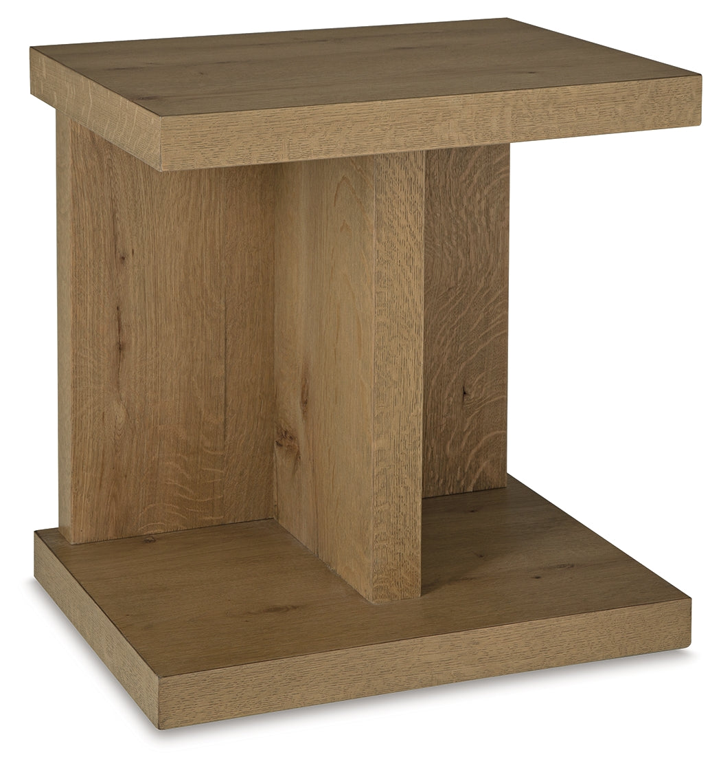 Family Deals Furniture - Ashley Furniture - Brinstead Chairside End Table - Chair Side End Table / Light Brown - T839-7