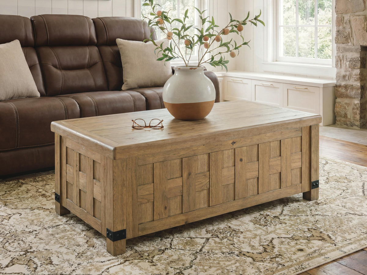 Family Deals Furniture - Ashley Furniture - Ridgester Lift-Top Coffee Table - Lift Top Cocktail Table - T858-9