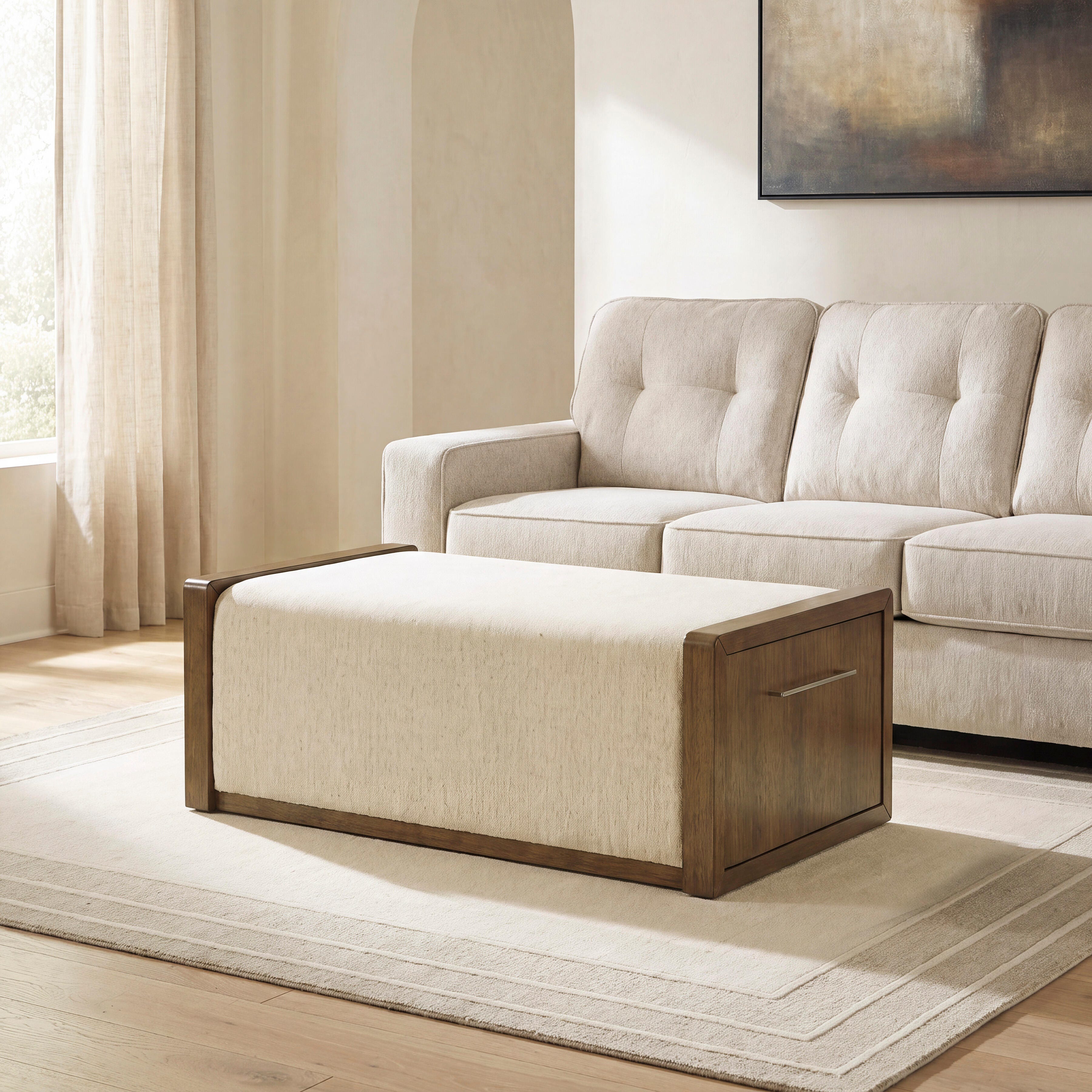 Family Deals Furniture - Ashley Furniture - Marxmore Upholstered Ottoman with Storage - UPH Ottoman with Storage - T983-20
