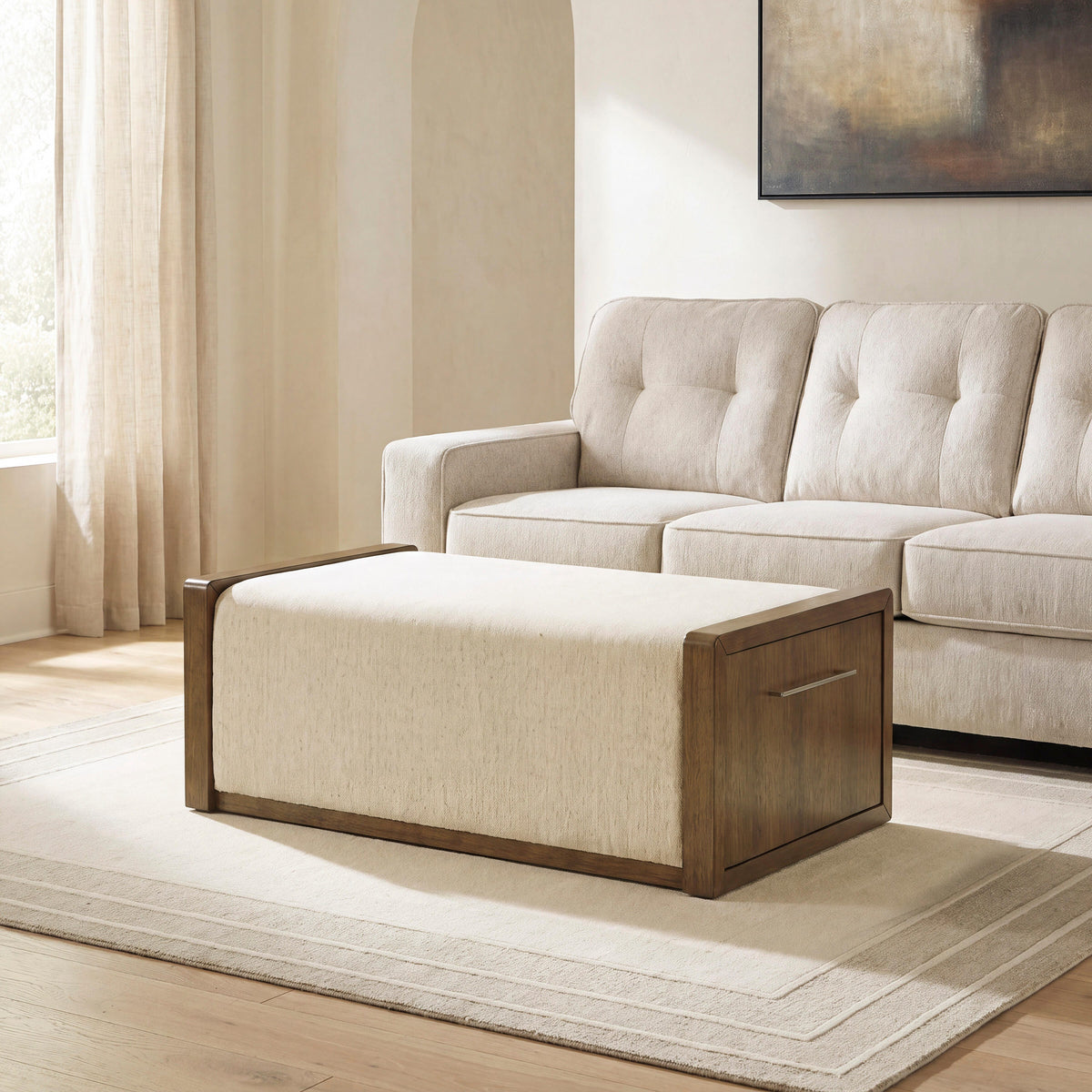 Family Deals Furniture - Ashley Furniture - Marxmore Upholstered Ottoman with Storage - UPH Ottoman with Storage - T983-20