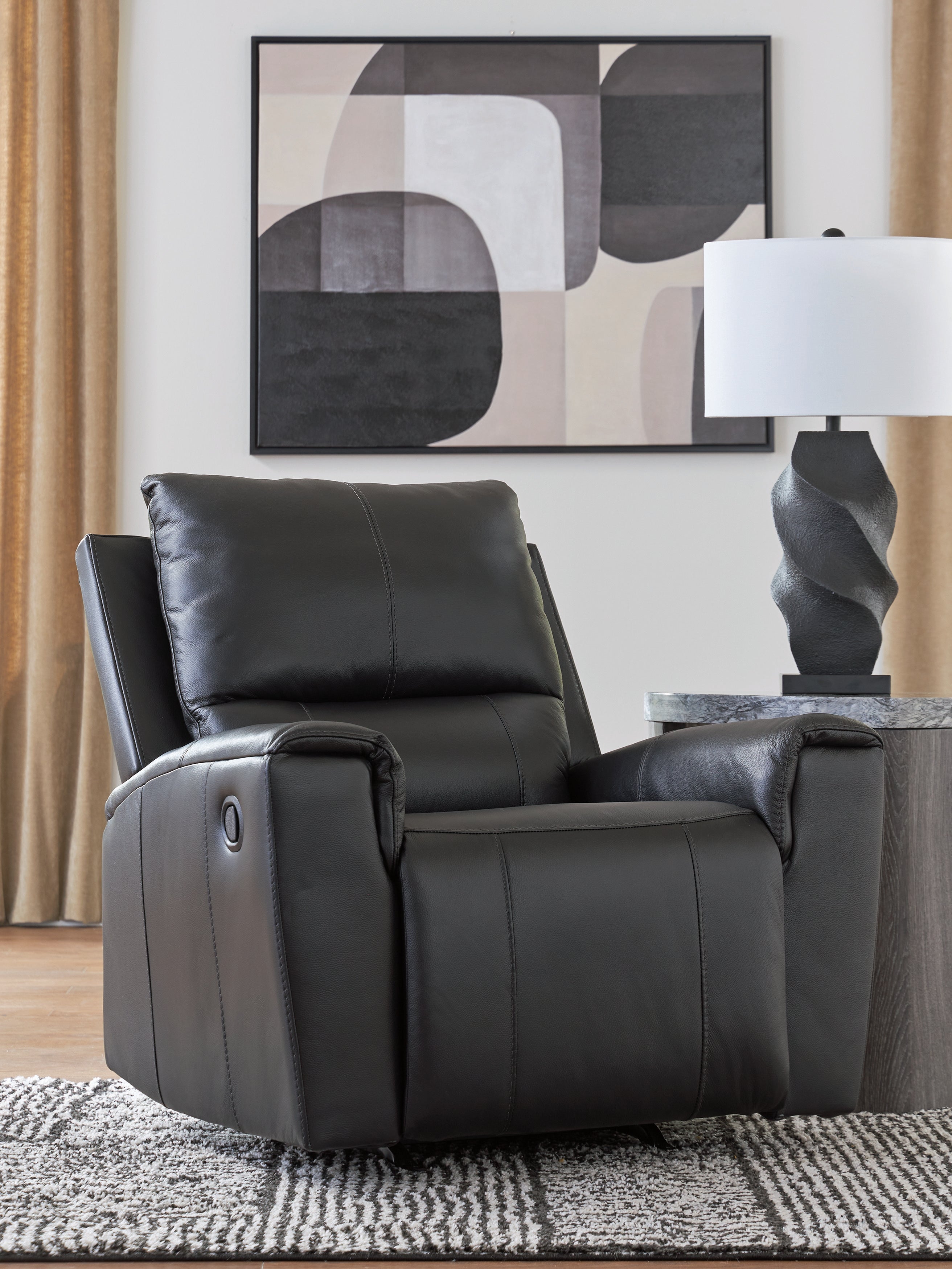 Family Deals Furniture - Ashley Furniture - Glossmore Living Room - Rocker Recliner / Black - PCU1170025