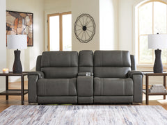 Family Deals Furniture - Ashley Furniture - 5Z - Pittson Sectional - 3-Piece Power Reclining Sectional Loveseat with Console - PCU12600S2