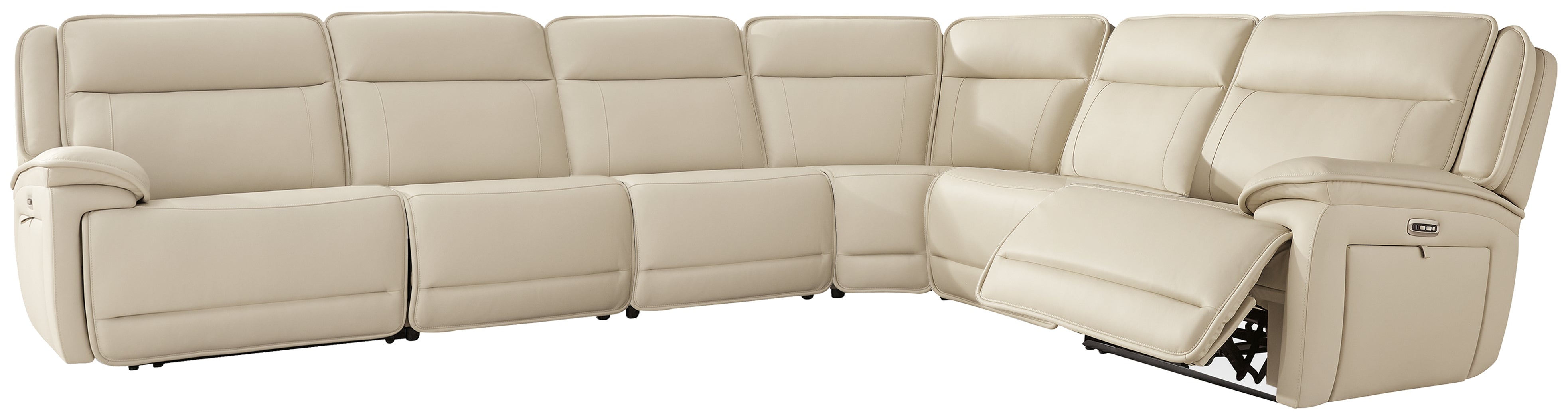 Family Deals Furniture - Ashley Furniture - Double Deal Sectional - 6-Piece Reclining Sectional / Almond - U13001S7