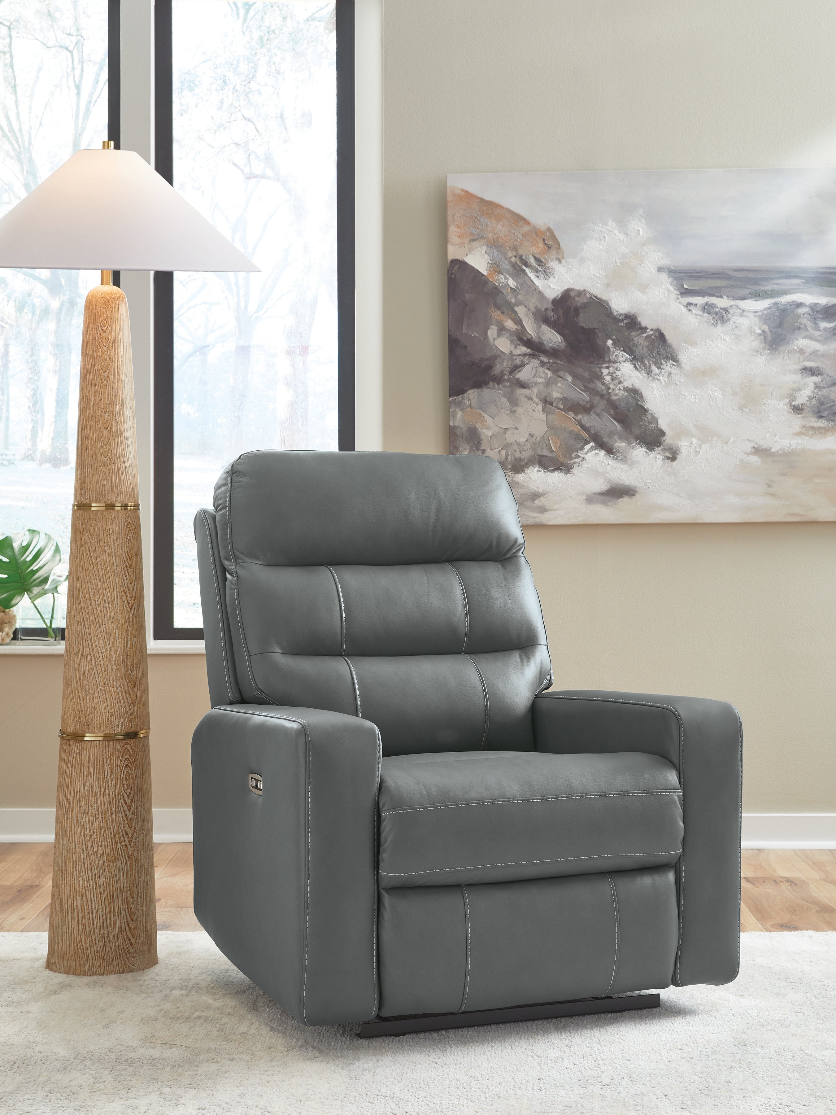 Family Deals Furniture - Ashley Furniture - Pennacle Pier Living Room - PWR Recliner/ADJ Headrest - PCU1350113