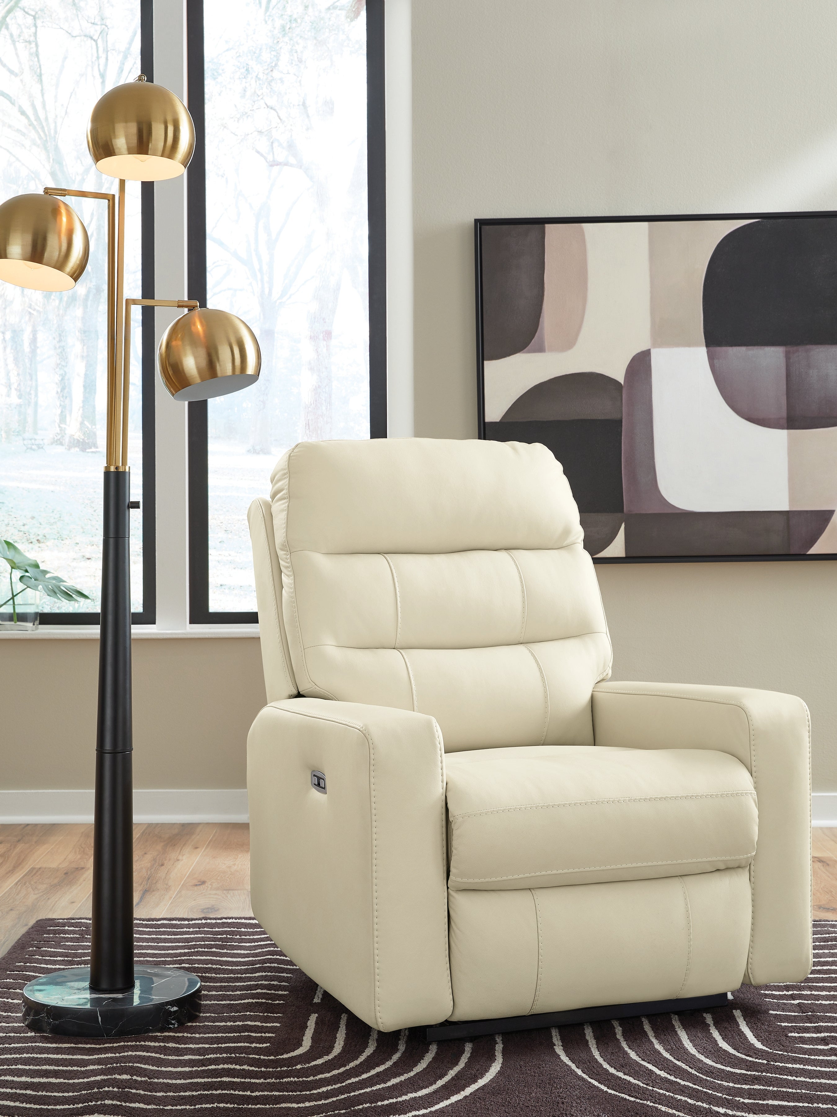 Family Deals Furniture - Ashley Furniture - Pennacle Pier Living Room - PWR Recliner/ADJ Headrest / Canvas - PCU1350213