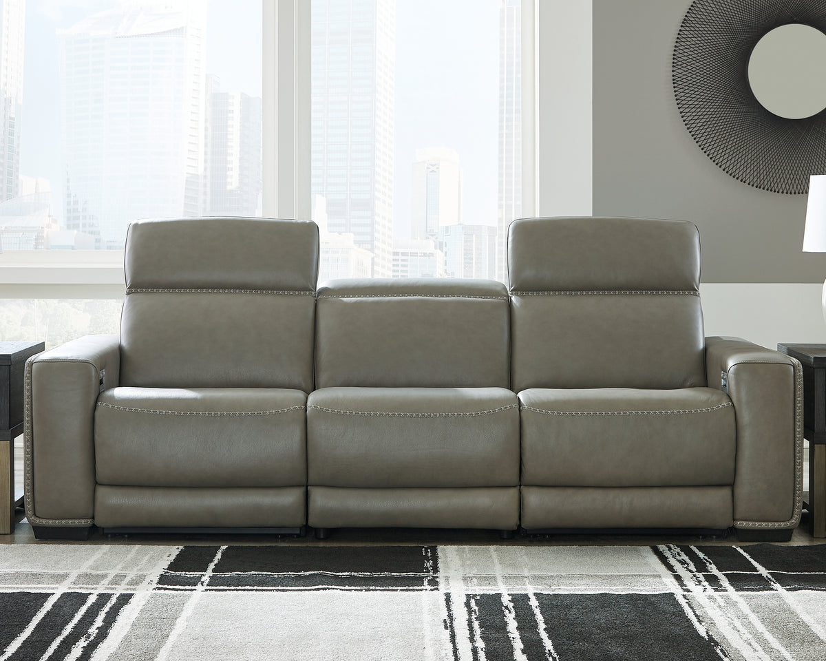 Family Deals Furniture - Ashley Furniture - Correze Sectional - 2-Piece Power Reclining Sectional / Gray - U94202S10