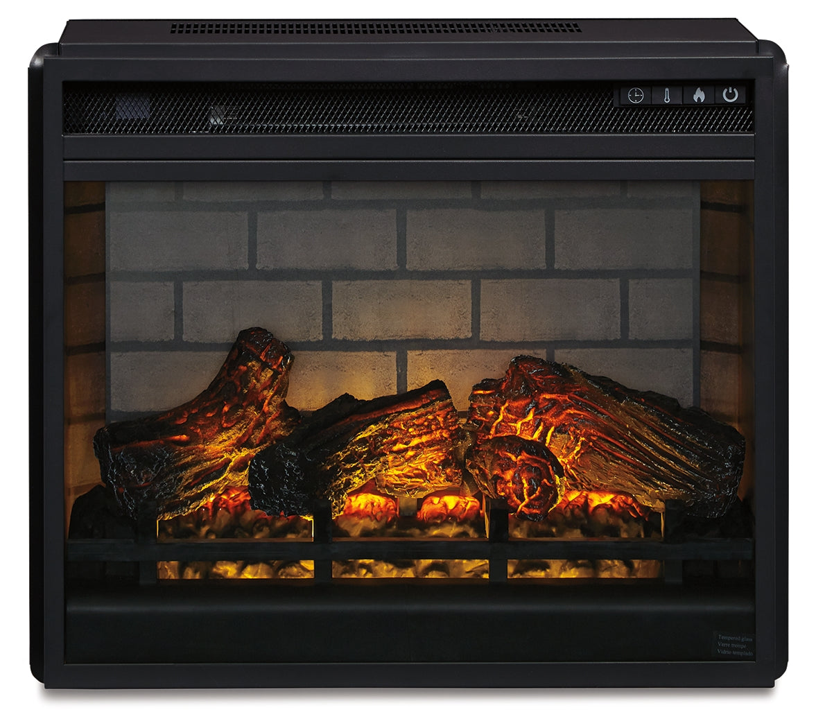 Family Deals Furniture - Ashley Furniture - Entertainment Accessories Electric Infrared Fireplace Insert - Electric Infrared Fireplace Insert / Black - W100-101