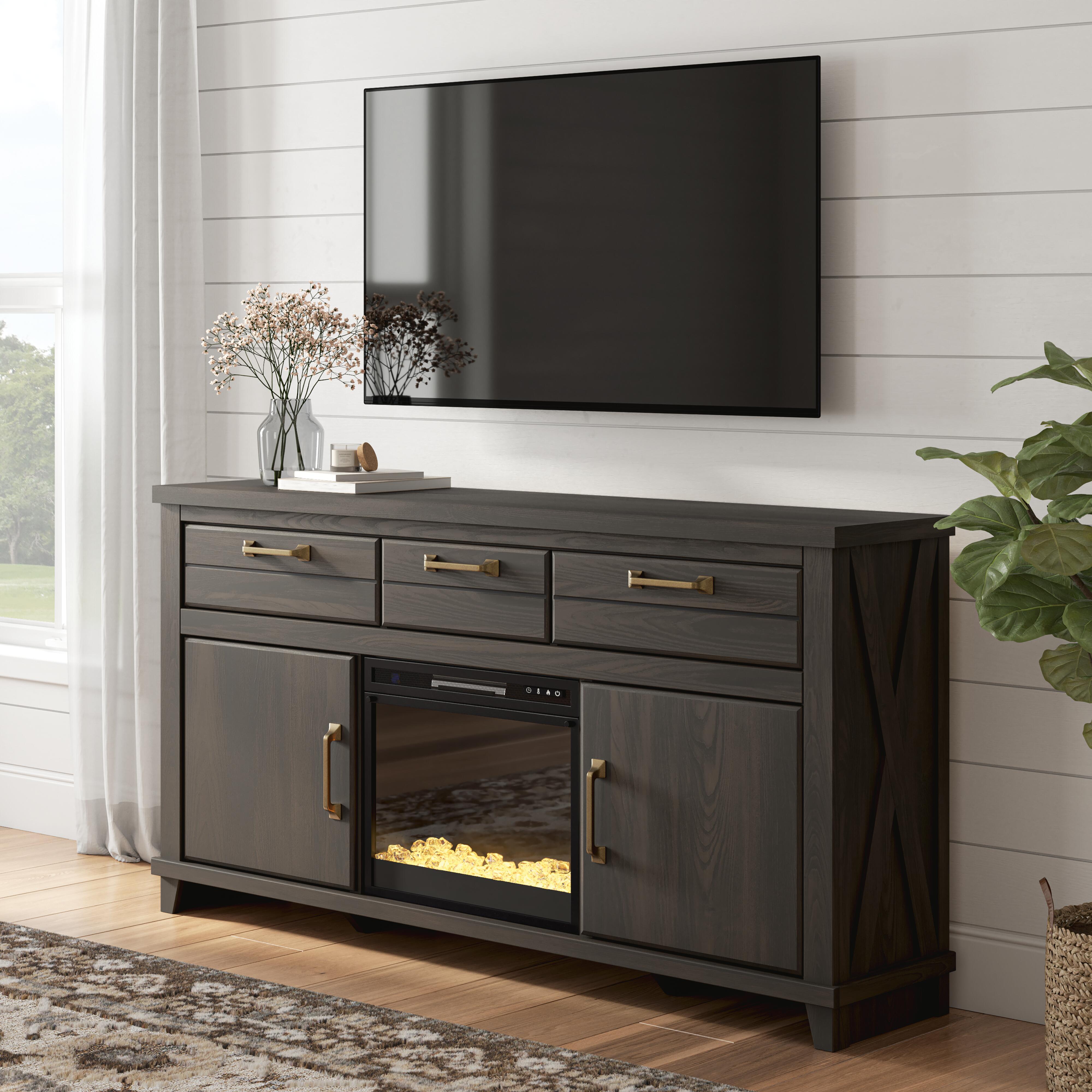 Family Deals Furniture - Ashley Furniture - Brazen Valley 71" TV Stand with Electric Fireplace - 71" TV Stand with Electric Fireplace - W2648W1