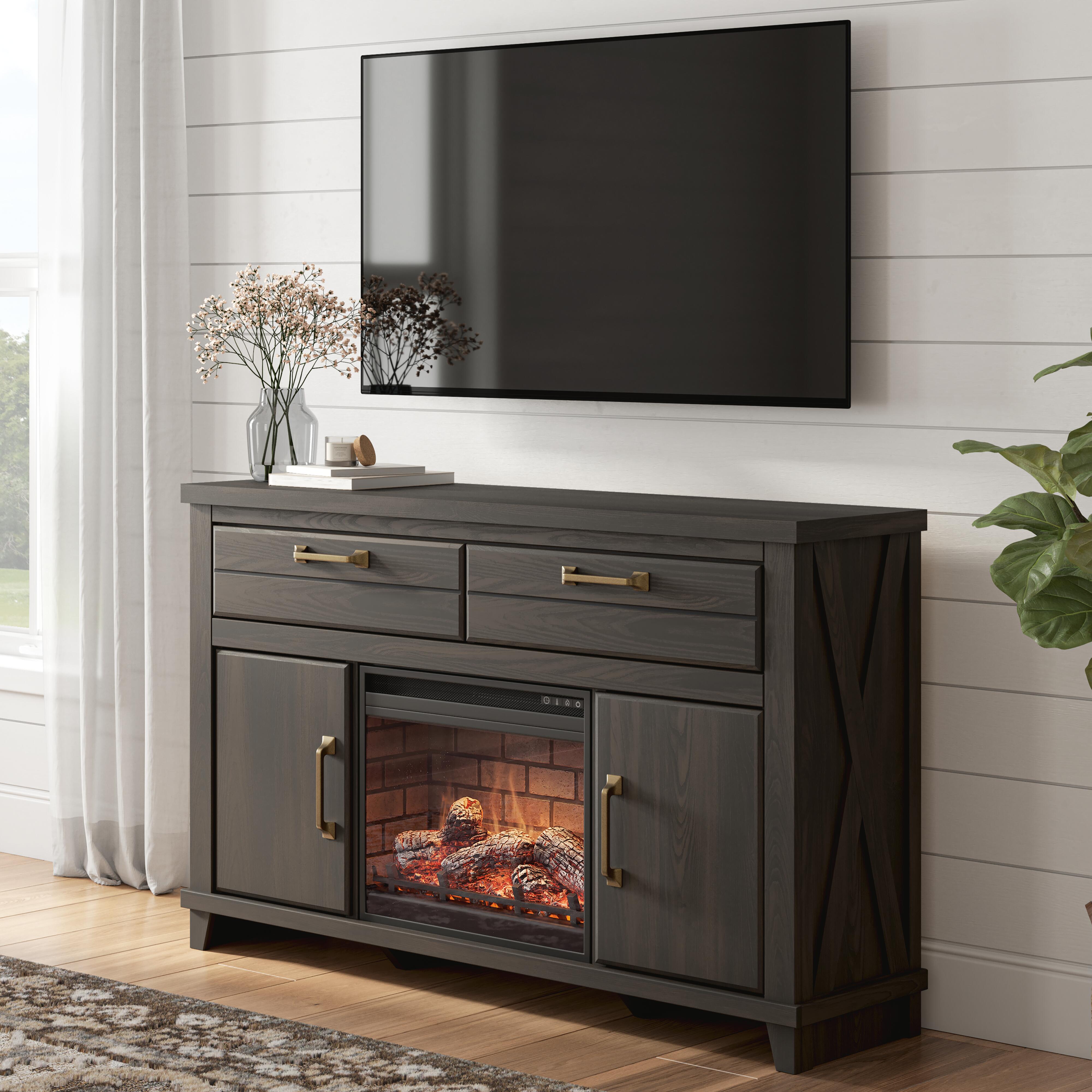 Family Deals Furniture - Ashley Furniture - Brazen Valley 60" TV Stand with Electric Fireplace - 60" TV Stand with Electric Fireplace - W2648W4