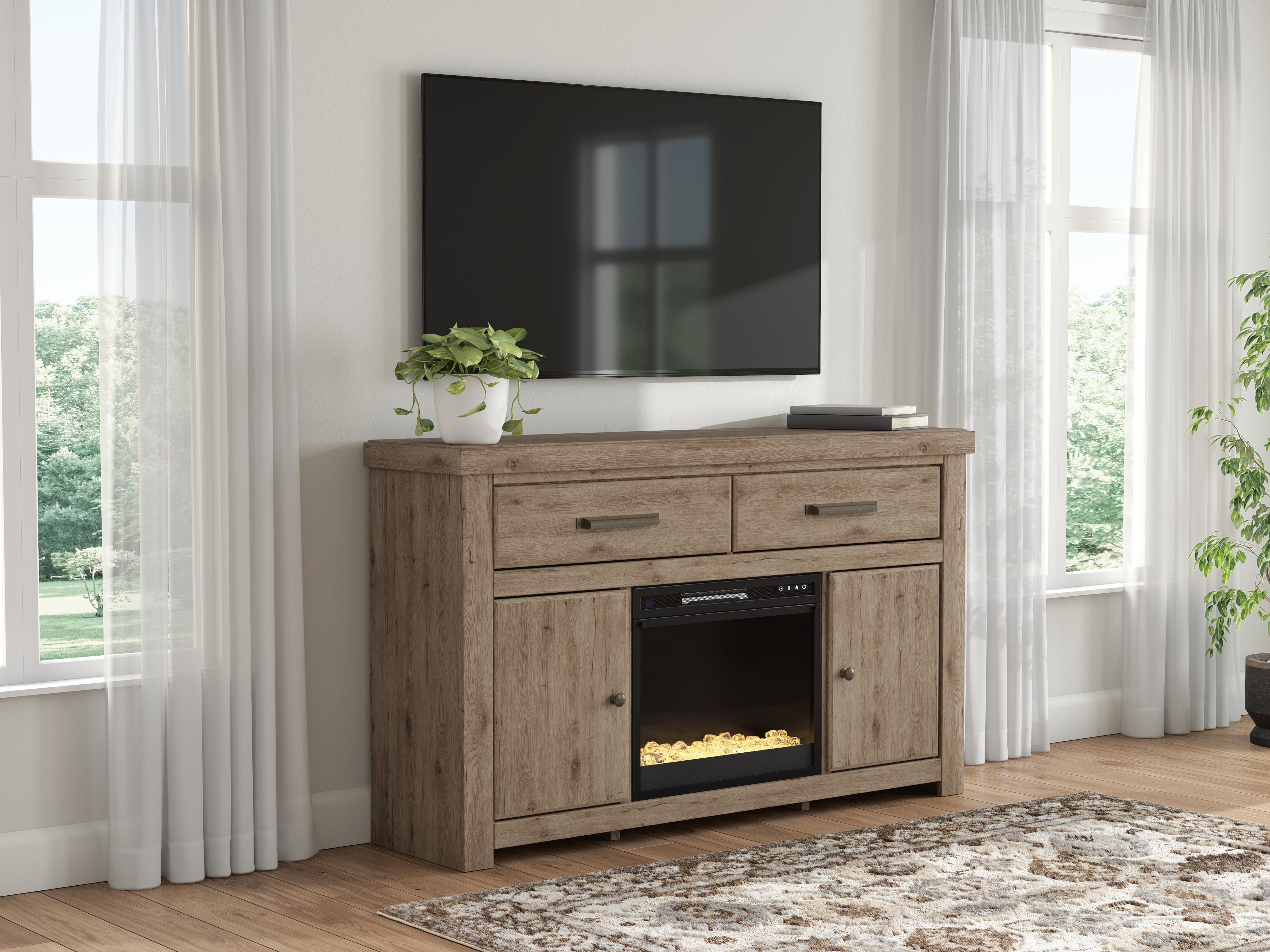 Family Deals Furniture - Ashley Furniture - Garistyn 62" TV Stand with Electric Fireplace - 62" TV Stand with Electric Fireplace - W2844W5