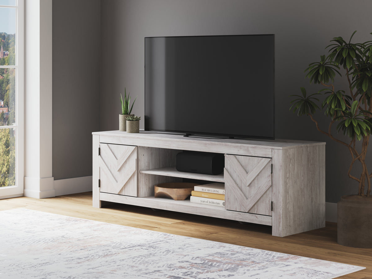 Family Deals Furniture - Ashley Furniture - Cayboni TV Stand - 71" / Whitewash - W3788-68