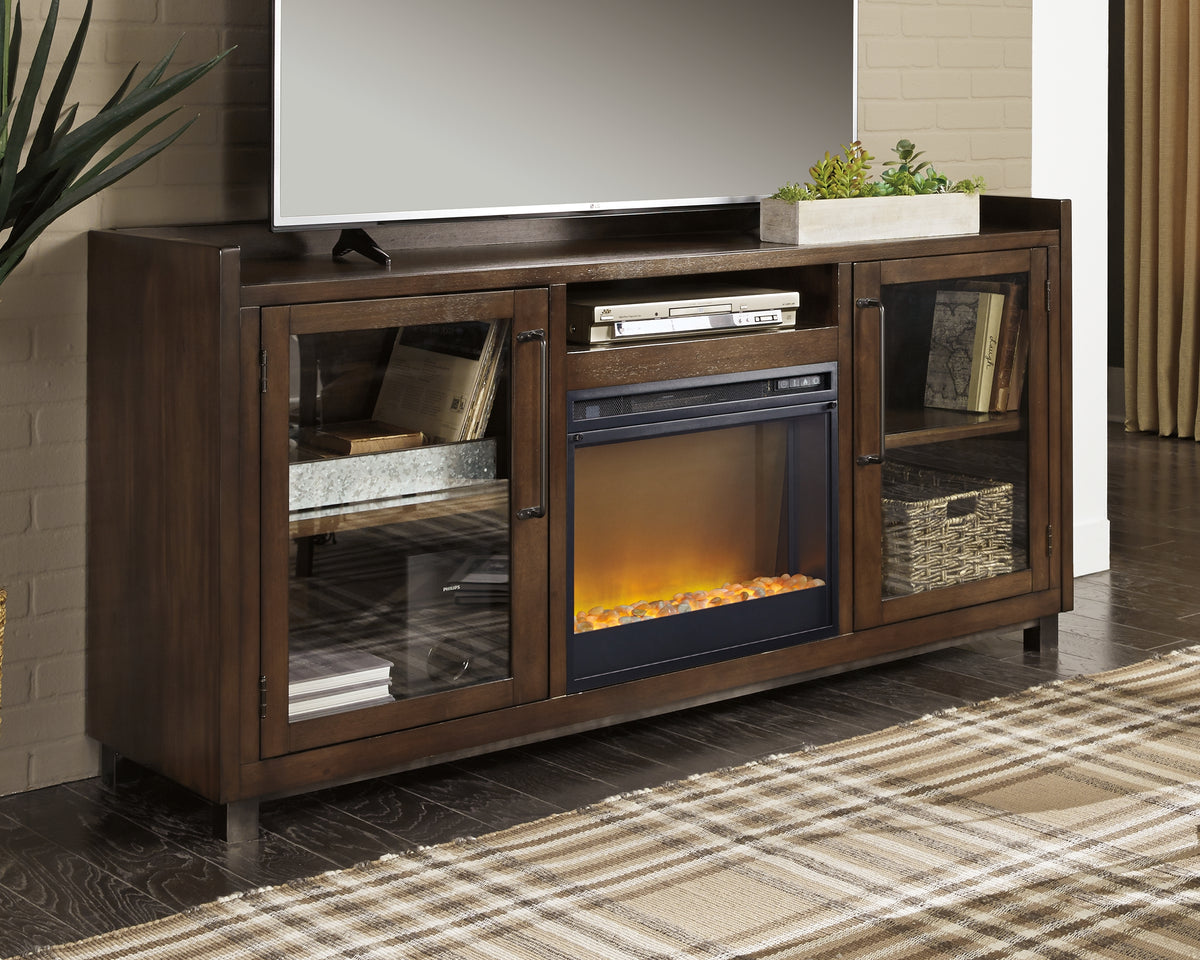 Family Deals Furniture - Ashley Furniture - Starmore 70" TV Stand with Electric Fireplace - 70" TV Stand with Electric Fireplace / Brown - W633W4