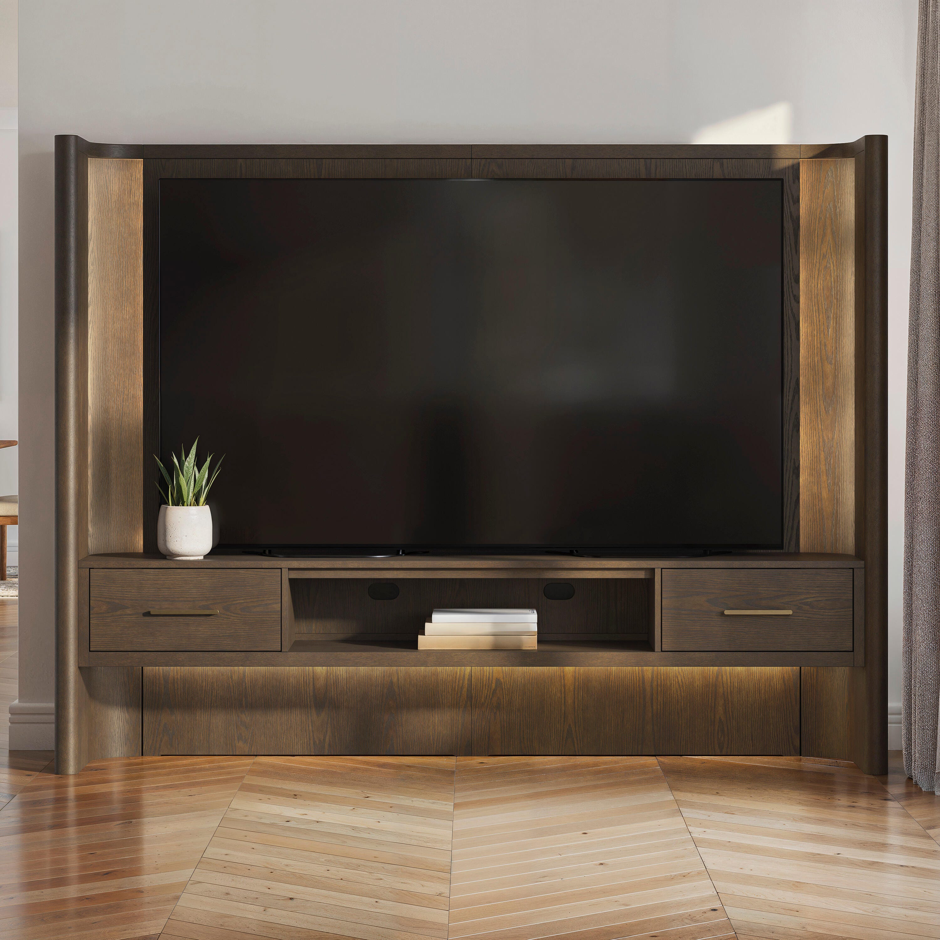 Family Deals Furniture - Ashley Furniture - Darimore TV Wall Console - TV Wall Console - W984W1