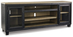 Family Deals Furniture - Ashley Furniture - Foyland 83" TV Stand - 83" / Black/Brown - W989-68